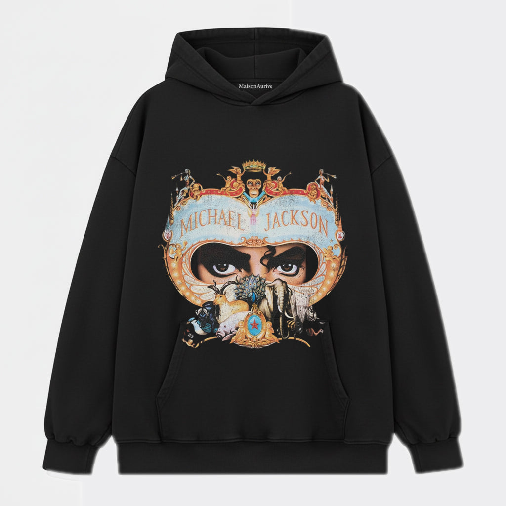 MaisonAurive ウォッシュド ヒップホップ T シャツ – ブラック |ホワイト |ウォーターウォッシュド グレー - 象徴的な MJ アート プリント