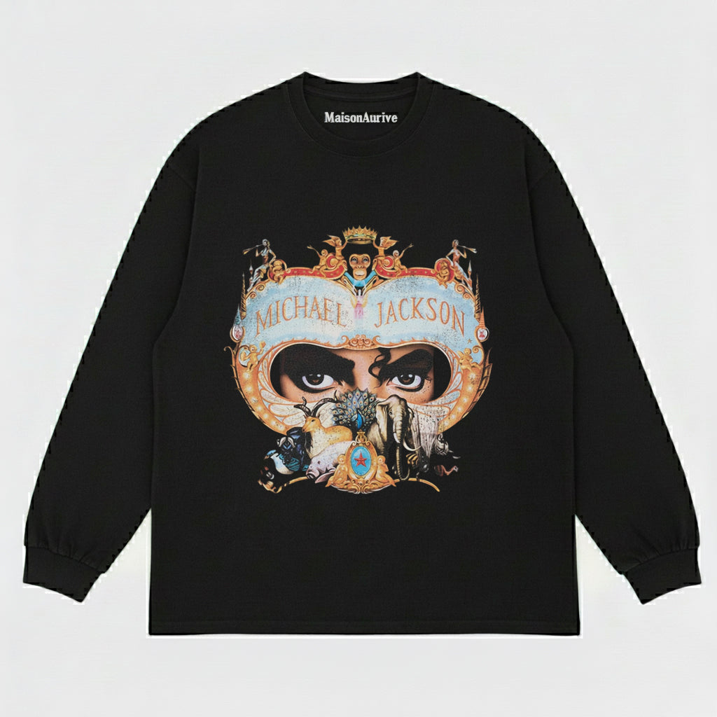 MaisonAurive ウォッシュド ヒップホップ T シャツ – ブラック |ホワイト |ウォーターウォッシュド グレー - 象徴的な MJ アート プリント