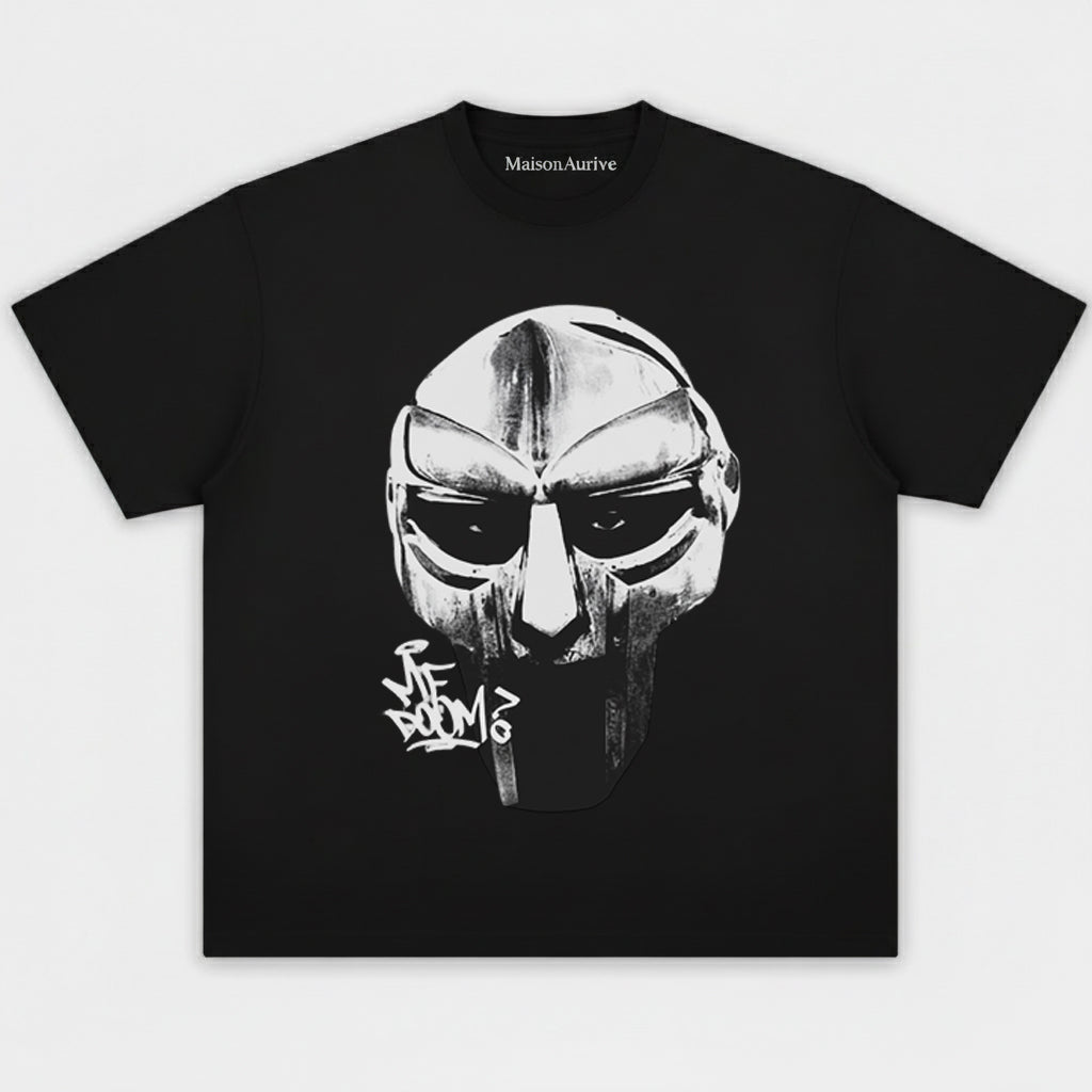 MaisonAurive ウォッシュド ヒップホップ T シャツ – ブラック |ホワイト |ウォーターウォッシュド グレー - ヒップホップ マスク グラフィック