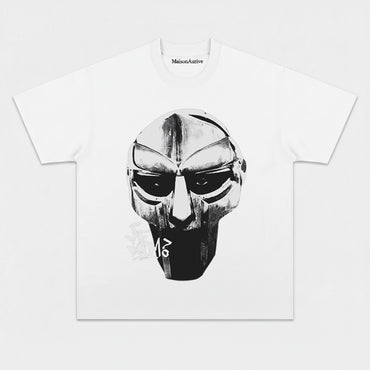 MaisonAurive ウォッシュド ヒップホップ T シャツ – ブラック |ホワイト |ウォーターウォッシュド グレー - ヒップホップ マスク グラフィック