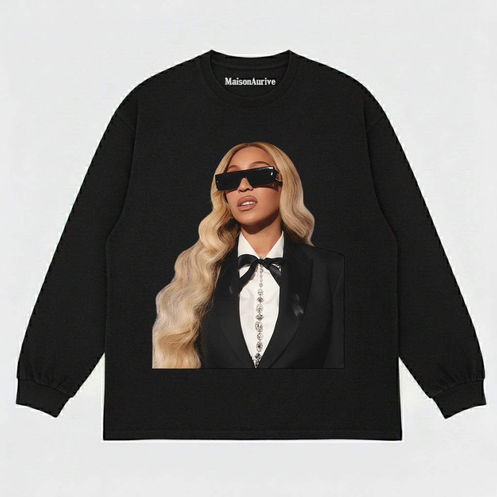 חולצת היפ-הופ מכובסת של MaisonAurive שחורה/שטיפה במים – בגדי רחוב אלגנטיים בסגנון היפ-הופ גרפי