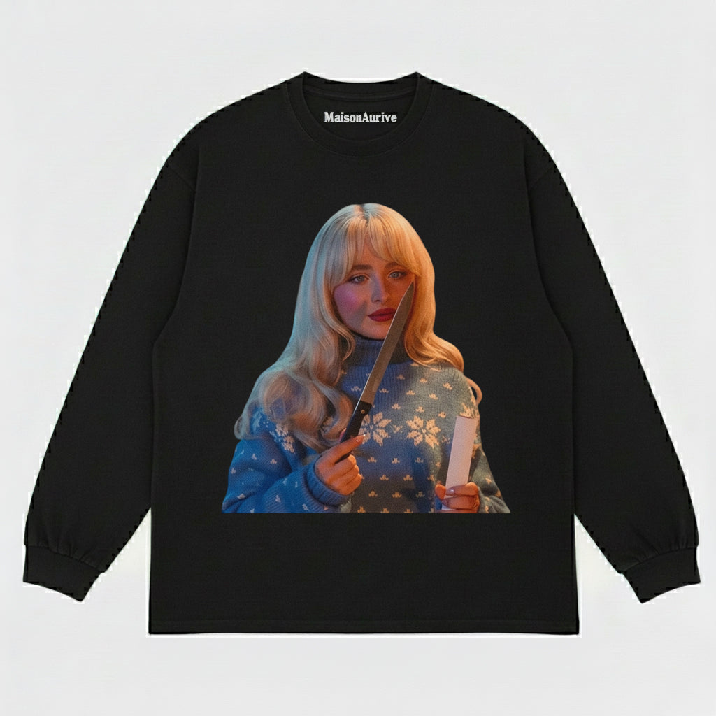 חולצת היפ-הופ מכובסת של MaisonAurive שחור/שטיפת מים - בגדי רחוב גרפיים עם ניגודיות חגיגית עצבנית