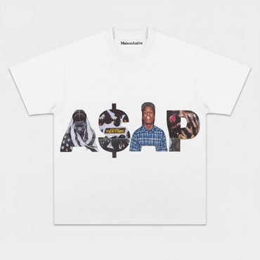 חולצת היפ-הופ מכובסת של MaisonAurive - בגדי רחוב "TESTING" קולאז'