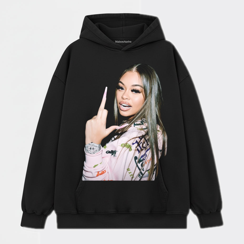 मैसनऑरिव विंटेज वॉश्ड टी: स्वीट-हिपहॉप पोर्ट्रेट प्रिंट चारकोल