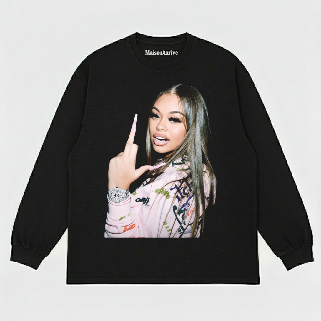 मैसनऑरिव विंटेज वॉश्ड टी: स्वीट-हिपहॉप पोर्ट्रेट प्रिंट चारकोल