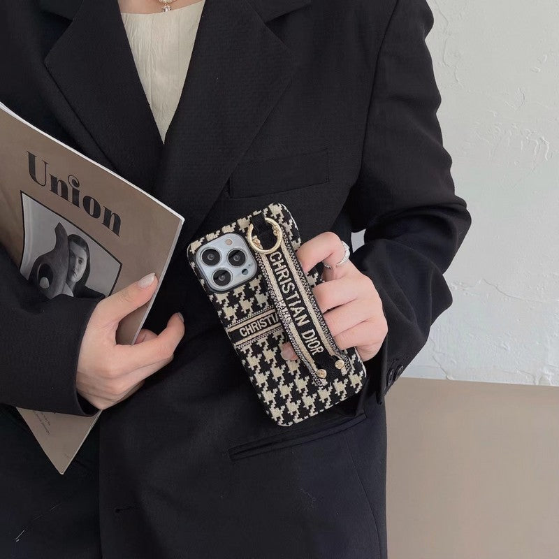 الأزياء Houndstooth معصمه حالة فون
