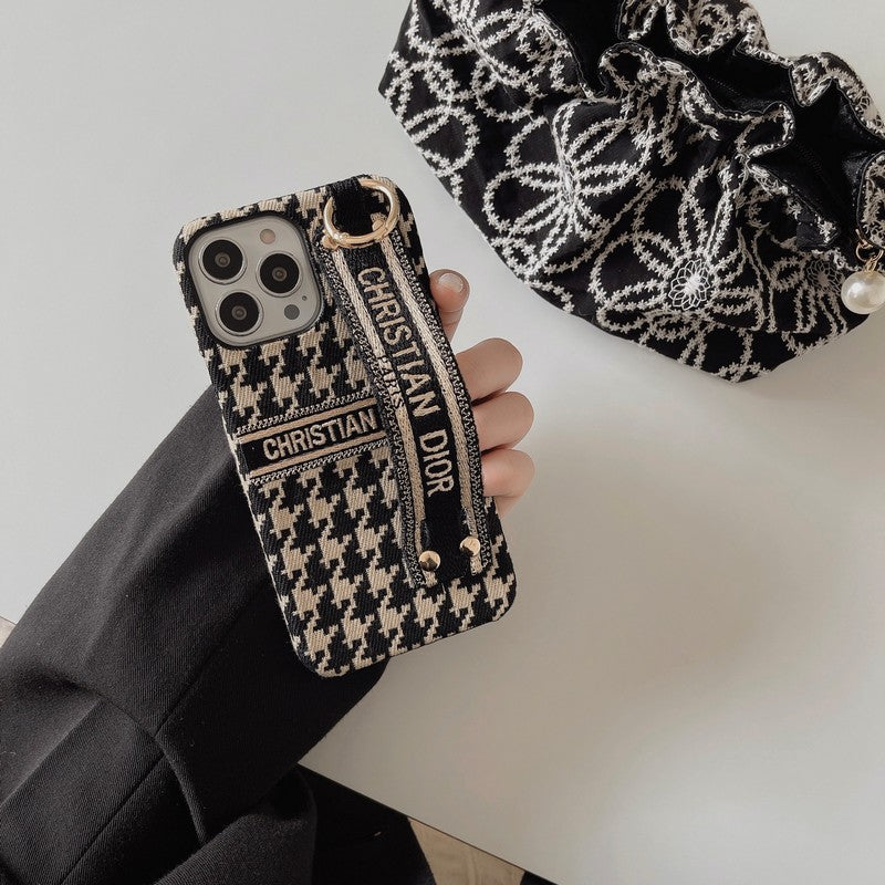 الأزياء Houndstooth معصمه حالة فون