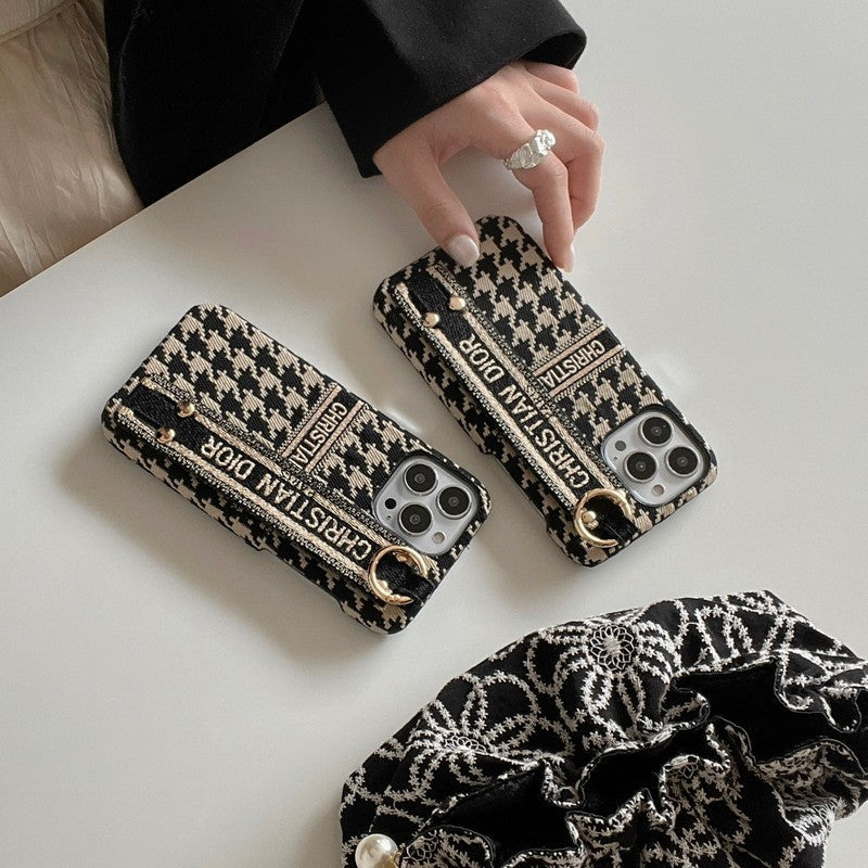 الأزياء Houndstooth معصمه حالة فون
