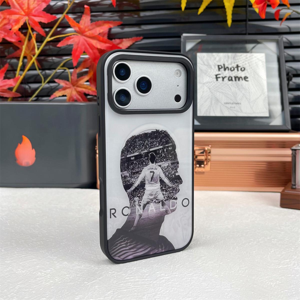 Football Legends Magnetic Phone Case – Stødsikker blød TPU med udskiftelig bagside