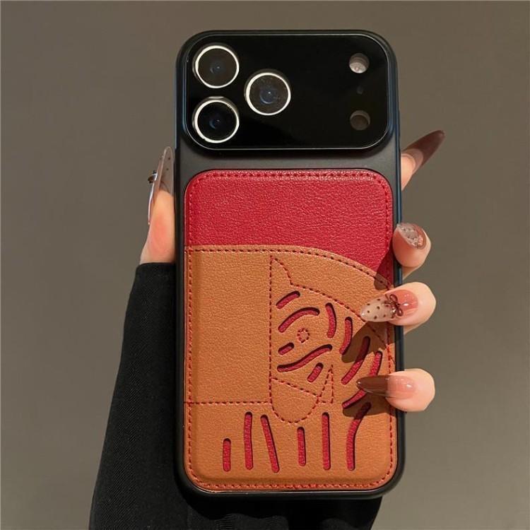 2026 New Premium Leather Card Slot iPhone Case – Limited Edition Year of the Horse