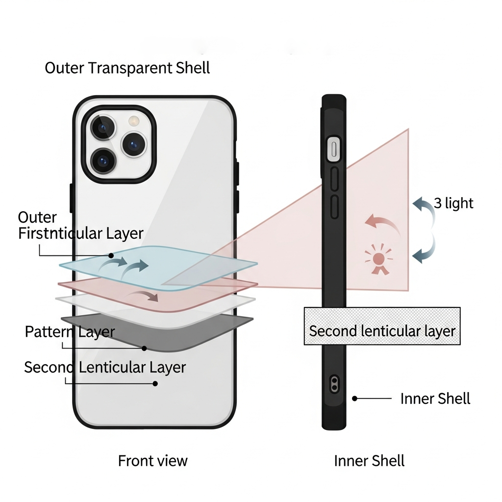 3D Lenticular Phone Case — Dynamic Design That Changes With Every Angle