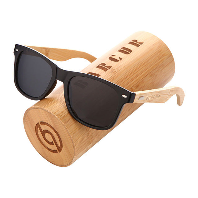 BARCUR 偏光竹製太陽眼鏡 男士木質太陽眼鏡 女士品牌原創木質眼鏡 Oculos de sol masculino