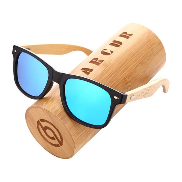 BARCUR 偏光竹製太陽眼鏡 男士木質太陽眼鏡 女士品牌原創木質眼鏡 Oculos de sol masculino