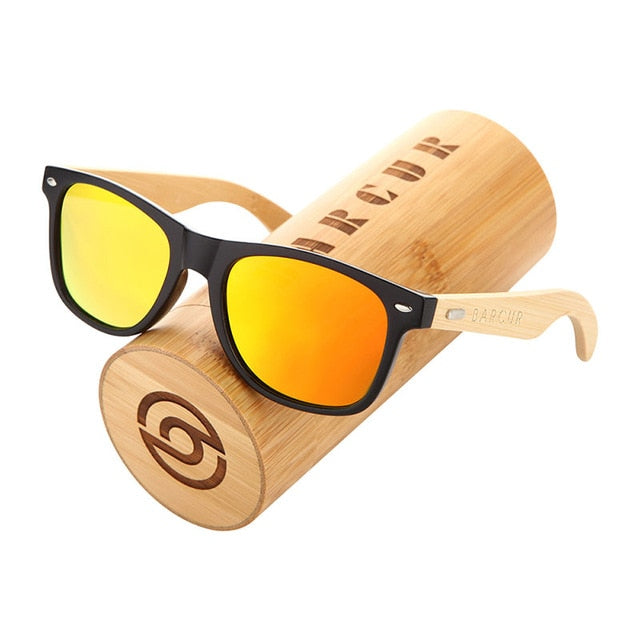 BARCUR 偏光竹製太陽眼鏡 男士木質太陽眼鏡 女士品牌原創木質眼鏡 Oculos de sol masculino