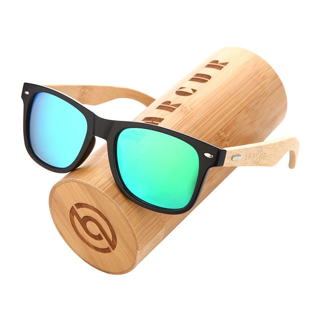 BARCUR 偏光竹製太陽眼鏡 男士木質太陽眼鏡 女士品牌原創木質眼鏡 Oculos de sol masculino