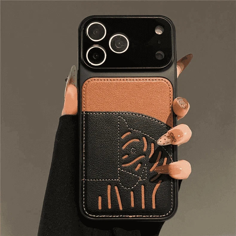 2026 New Premium Leather Card Slot iPhone Case – Limited Edition Year of the Horse